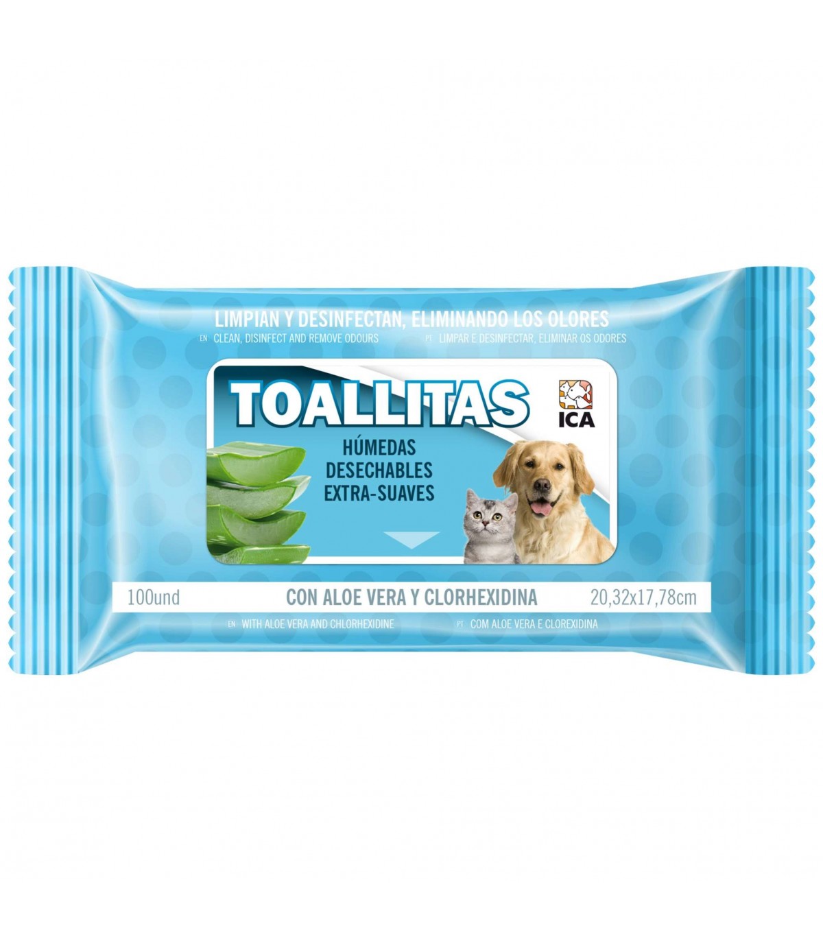 OTICAN + TOALLITAS LYS 40 UNIDADES (PACK) Higiene de Perros y Gatos