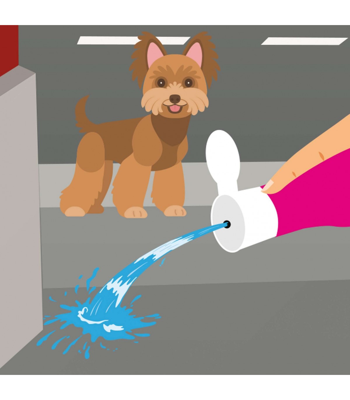  Unite Pets Bon Ton Pì Botella de agua para limpieza de orina de  perro (rosa claro) : Productos para Animales