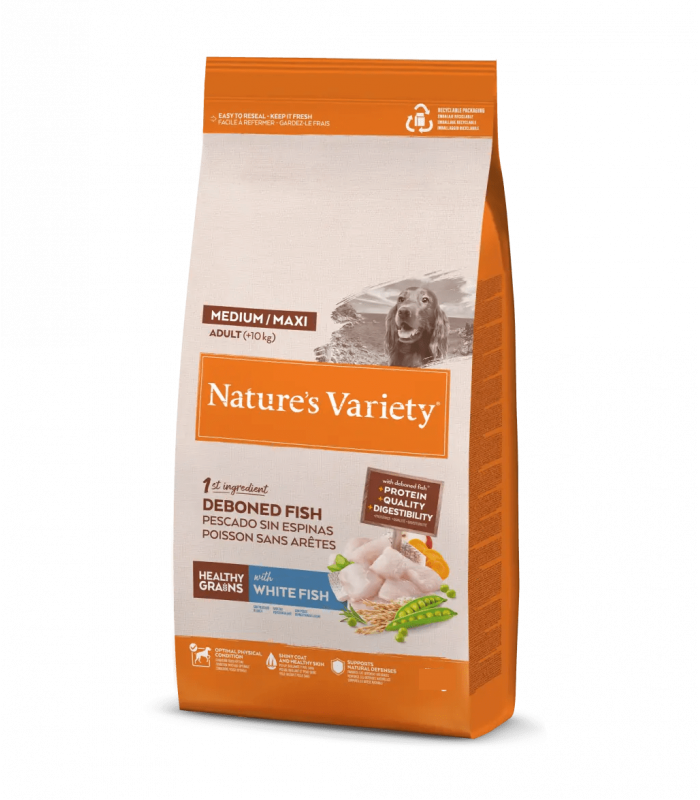 Nature´s Variety Healthy Grain Pescado Blanco Medium